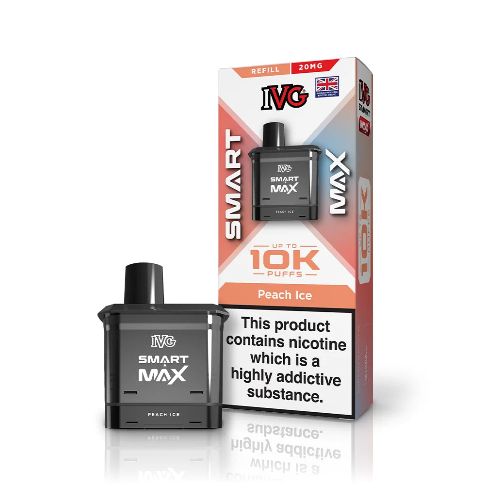 Buy IVG Smart Max 10k Replacement Pods Pack of 5 Peach Ice