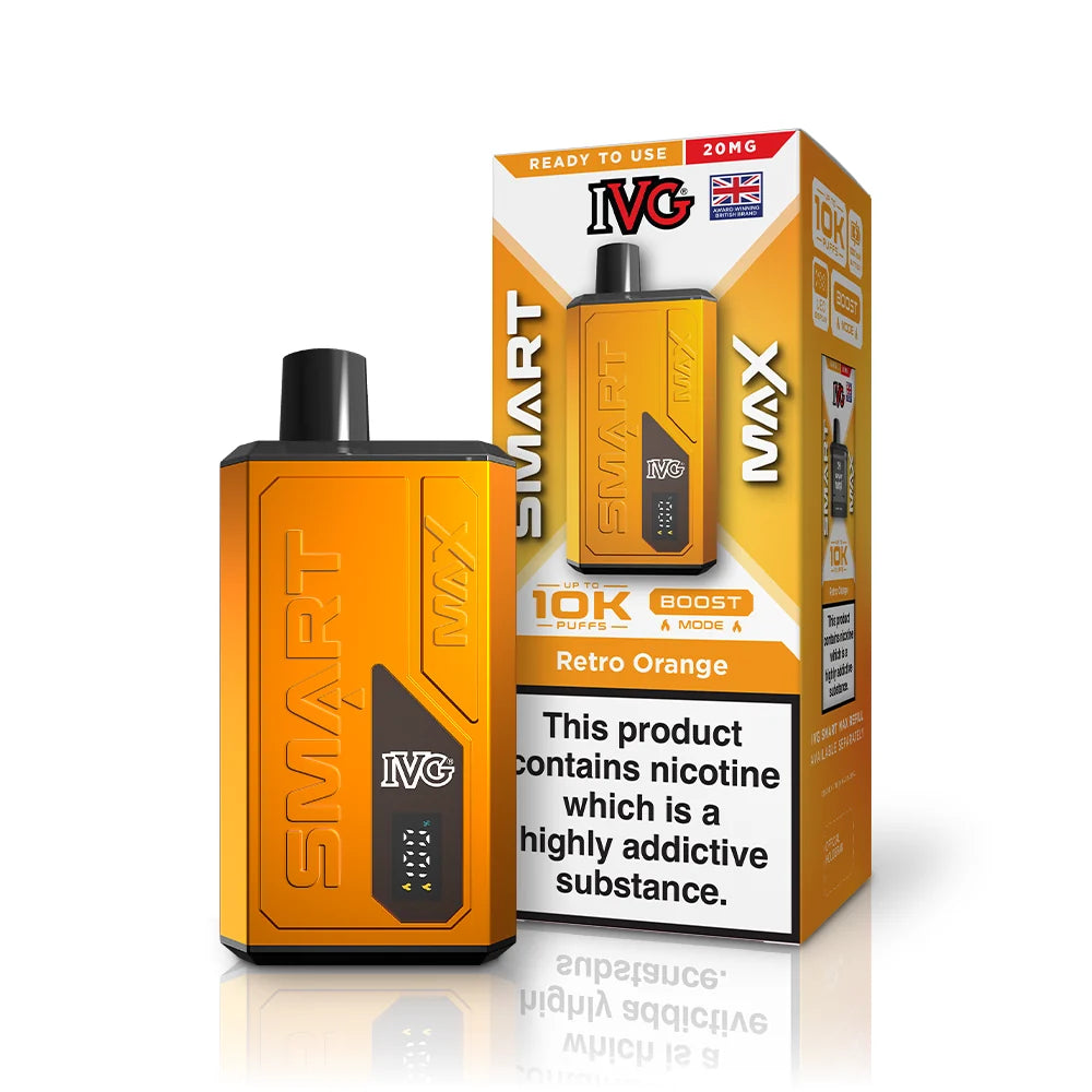 Buy IVG Smart Max 10k Prefilled Pod Kit Box of 5 Retro Orange