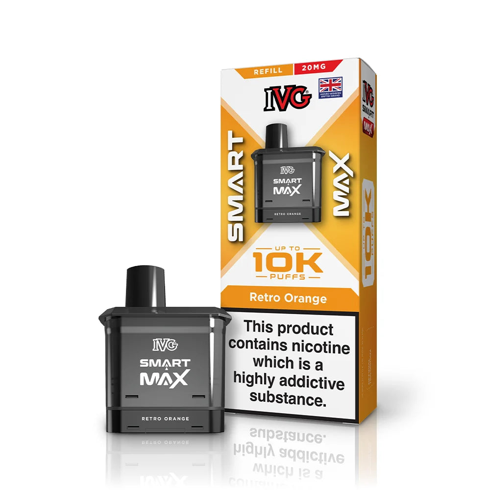 Buy IVG Smart Max 10k Replacement Pods Pack of 5 Retro Orange