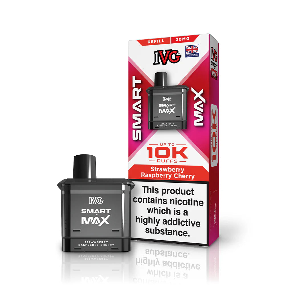 Buy IVG Smart Max 10k Replacement Pods Pack of 5 Strawberry Raspberry Cherry