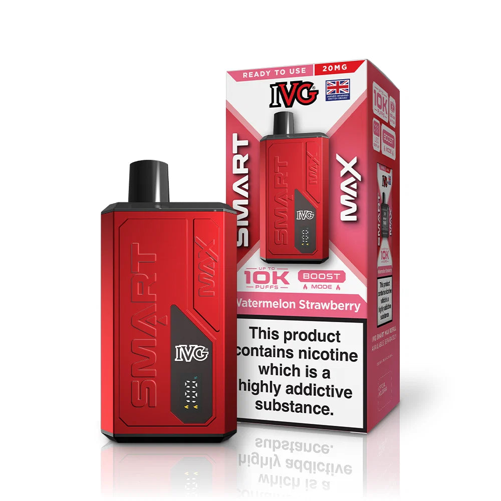 Buy IVG Smart Max 10k Prefilled Pod Kit Box of 5 Watermelon Strawberry