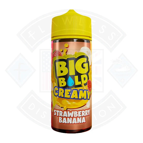 Buy Big Bold Creamy - Strawberry Banana 0mg 100ml Shortfill