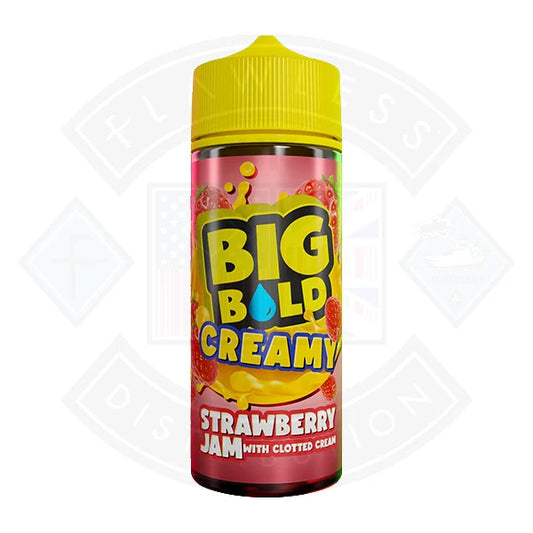 Buy Big Bold Creamy - Strawberry Jam With Clotted Cream 0mg 100ml Shortfill