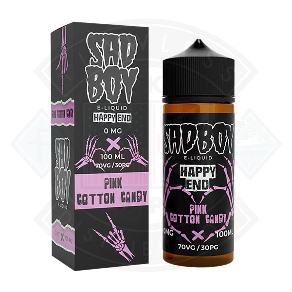 Buy Sadboy Happy End- Pink (Pink Cotton Candy) 100ml 0mg shortfill e-liquid
