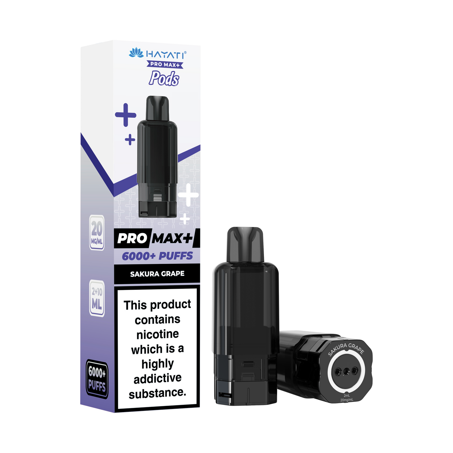 Buy Hayati Pro Max Plus 6000 Prefilled Pods Box of 5 Sakura Grape 20mg