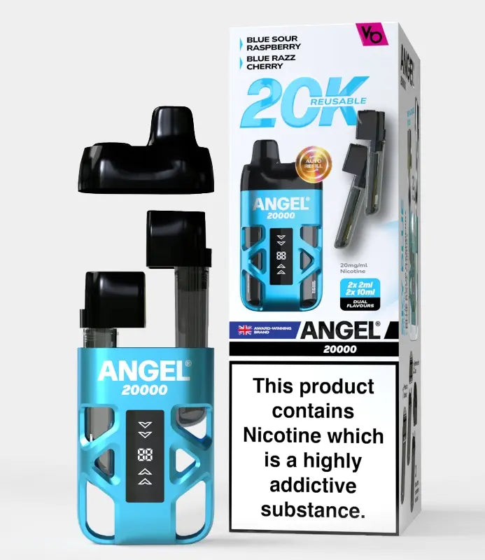 Buy Angel 20000 Disposable Vape Box of 5 Sky Blue Edition