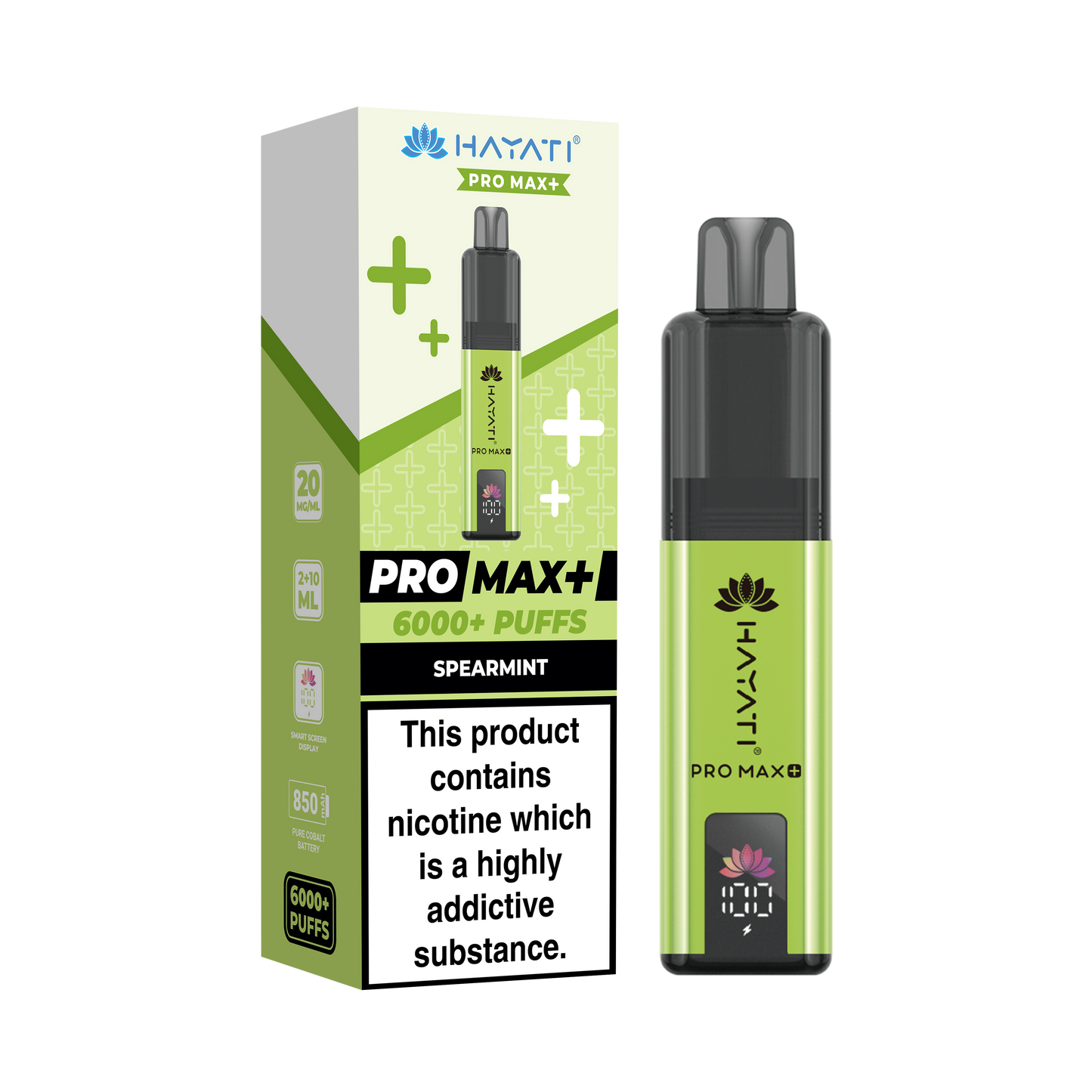 Buy Hayati Pro Max Plus 6000 Prefilled Vape Box of 5 Spearmint