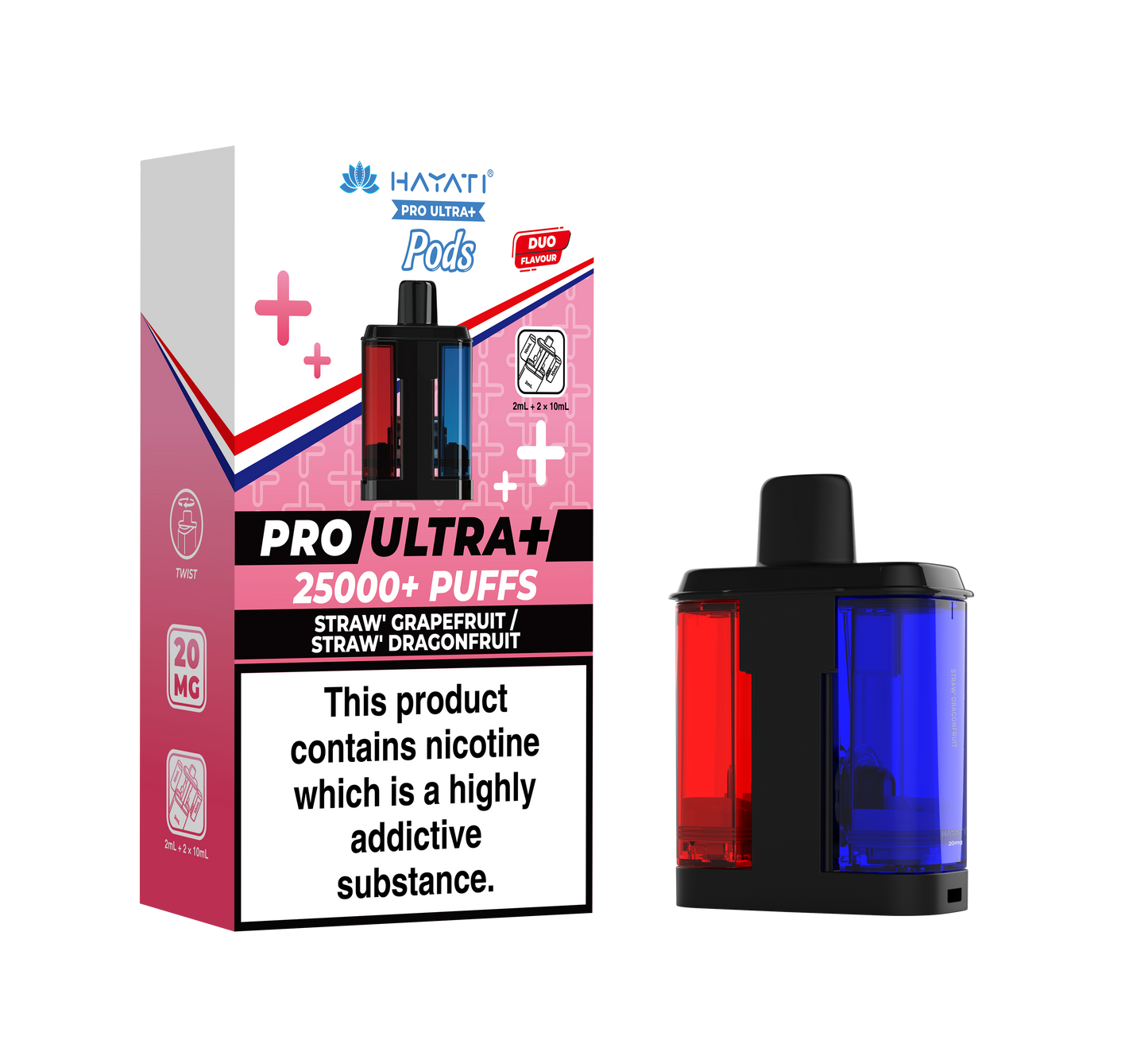 Buy Hayati Pro Ultra Plus 25k Prefilled Pods Pack of 5 Straw Grapefruit Straw Dragonfruit