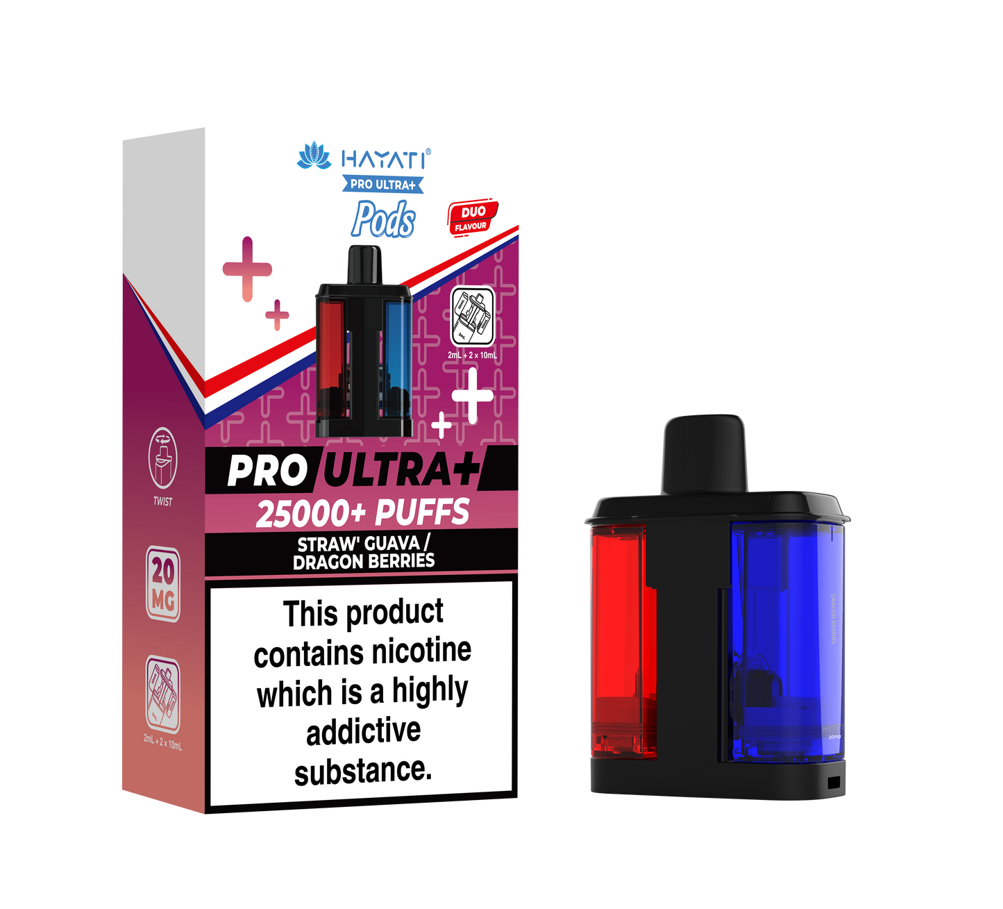 Buy Hayati Pro Ultra Plus 25k Prefilled Pods Pack of 5 Straw Guava Dragon Berries