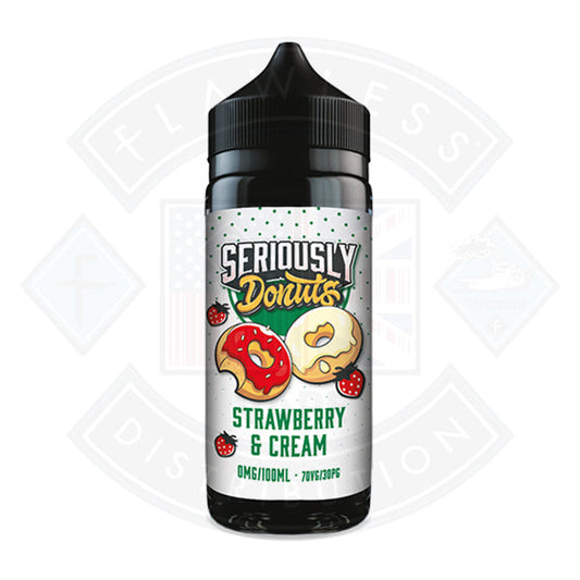 Buy Doozy Vape Seriously Donuts Strawberry & Cream 0mg 100ml Shortfill