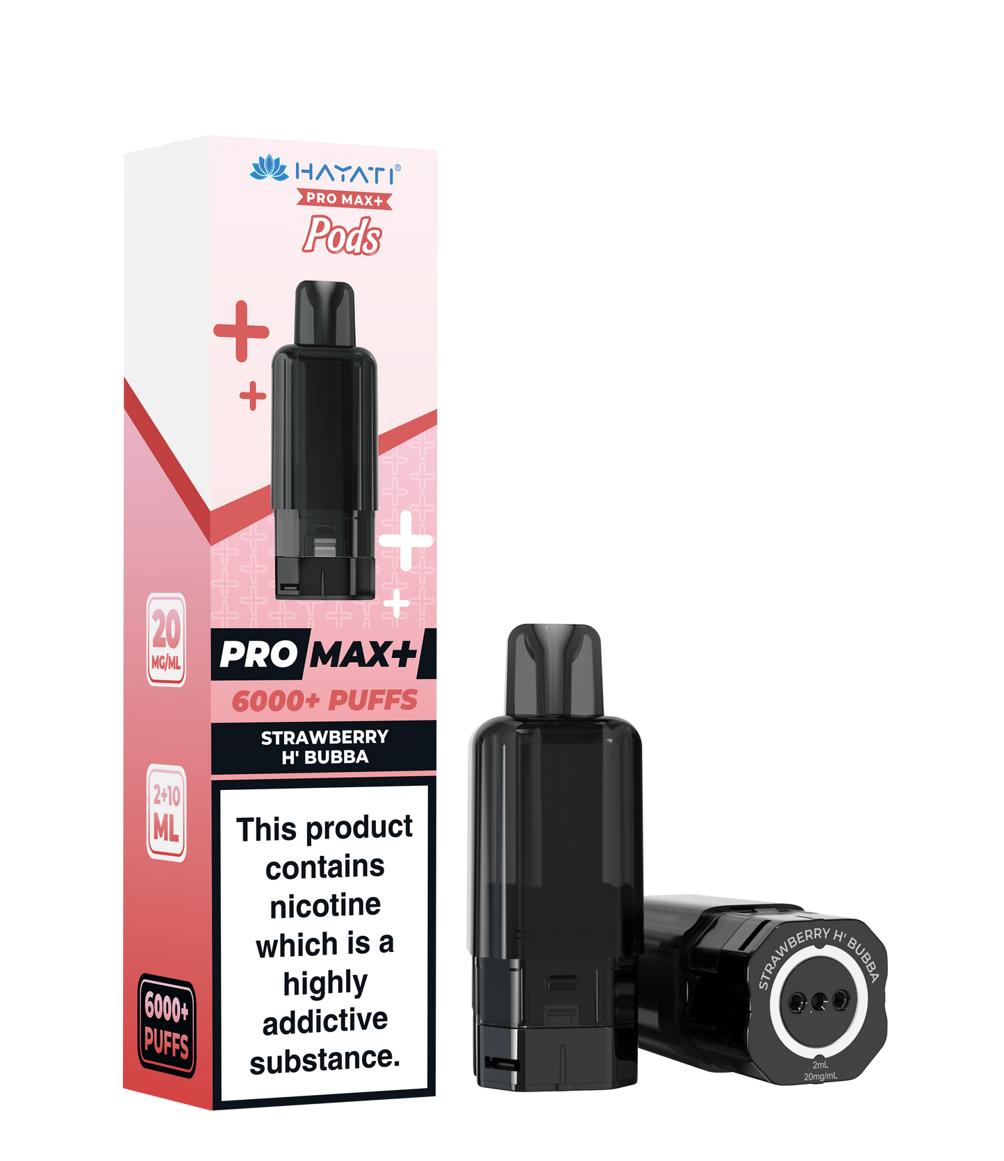 Buy Hayati Pro Max Plus 6000 Prefilled Pods Box of 5 Strawberry h’ Bubba 20mg