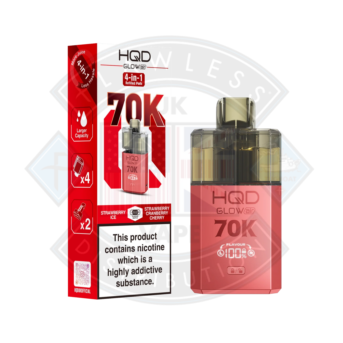 Buy HQD Glow Air 70K Prefilled Pod Kit