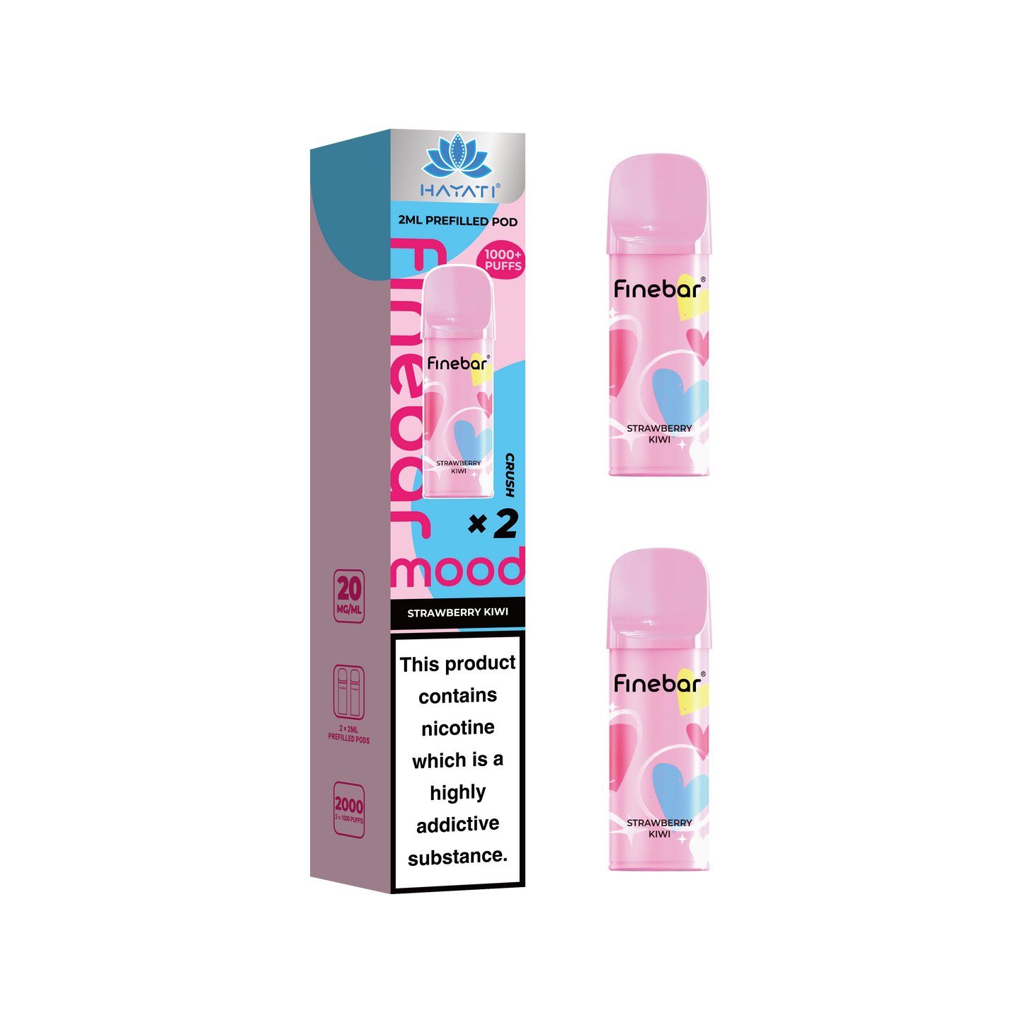 Buy Hayati Finebar Mood Refill Pods Box of 10 Strawberry Kiwi
