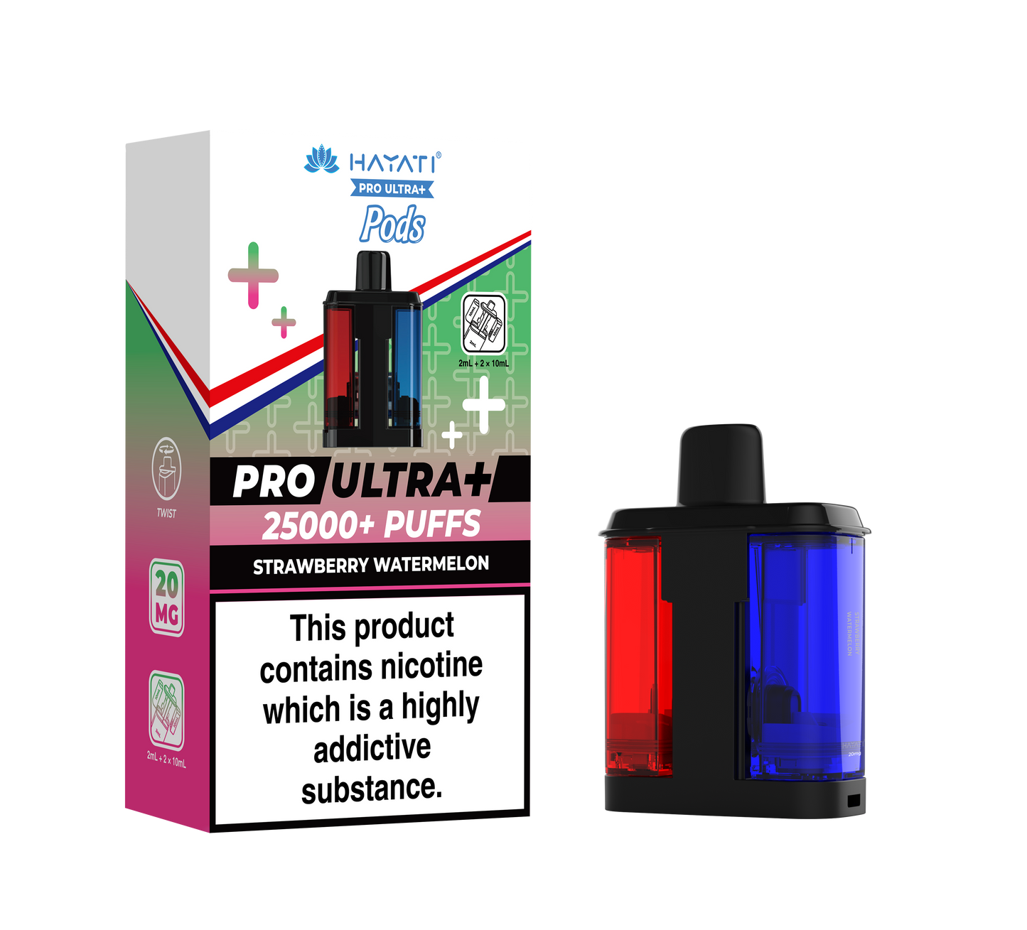 Buy Hayati Pro Ultra Plus 25k Prefilled Pods Pack of 5 Strawberry Watermelon