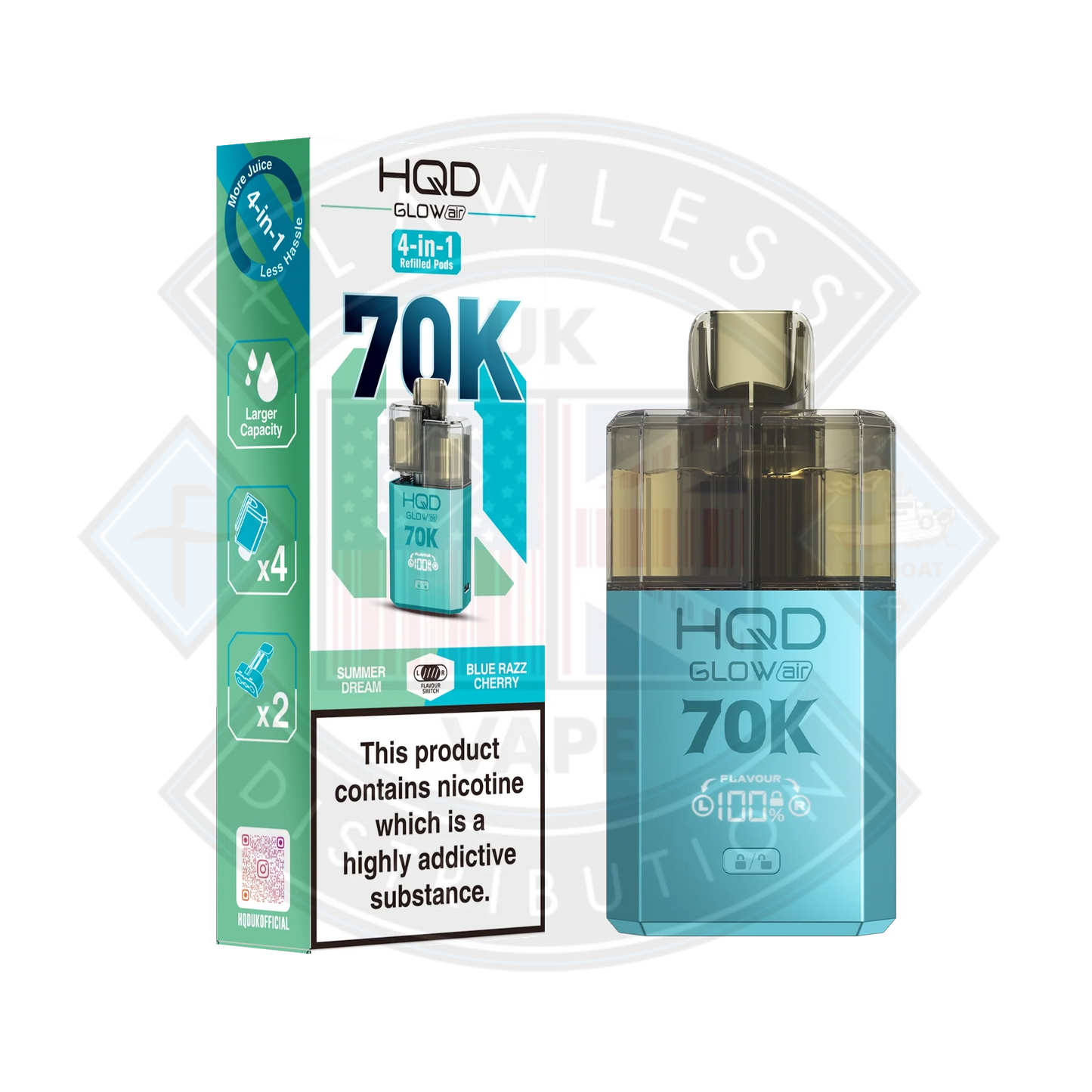 Buy HQD Glow Air 70K Prefilled Pod Kit
