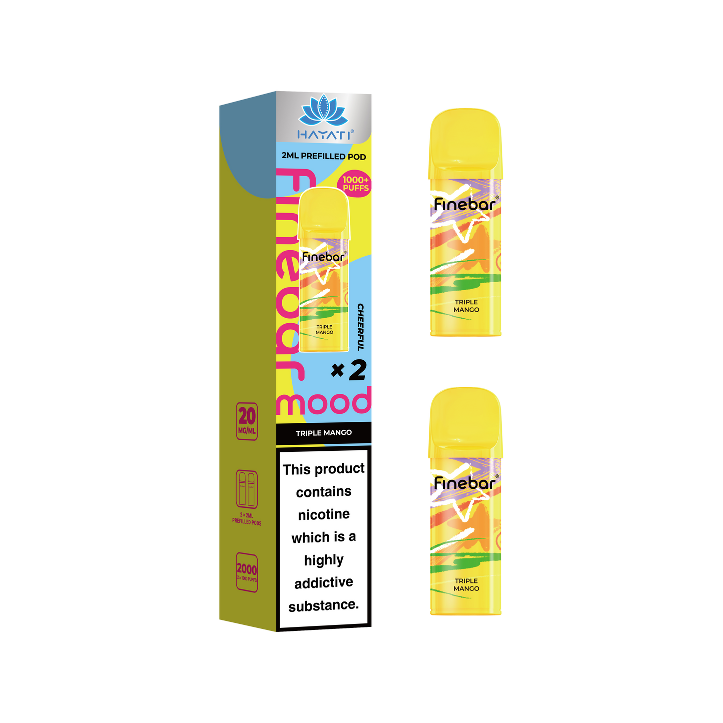 Buy Hayati Finebar Mood Refill Pods Box of 10 Triple Mango