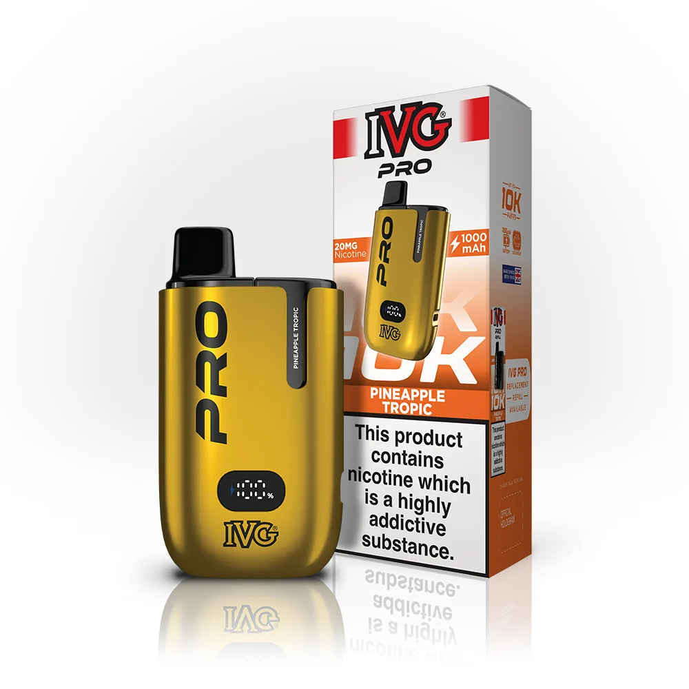 Buy IVG Pro 10K Prefilled Vape Pod Kit Box of 5 Pineapple Tropic