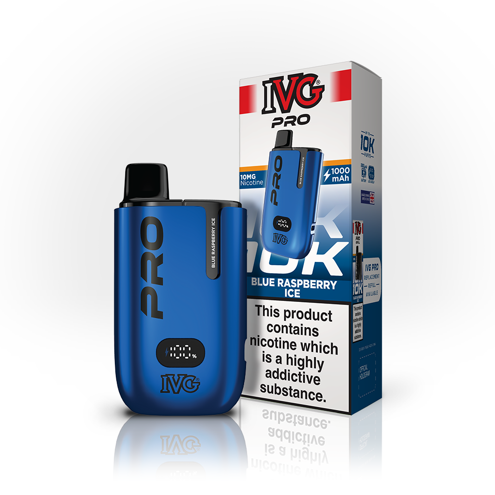Buy 10MG IVG Pro 12 Prefilled Vape Pod Kit Box of 5 Blue Raspberry Ice