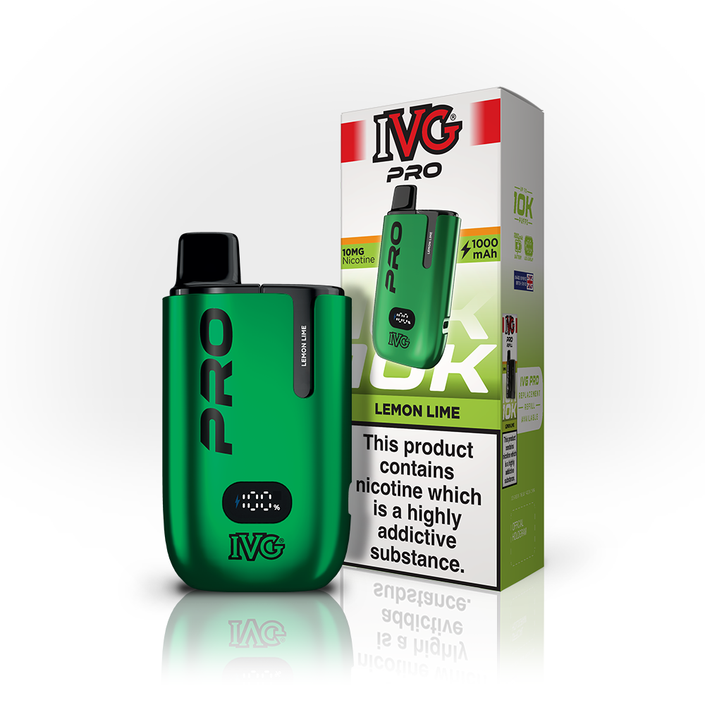 Buy 10MG IVG Pro 12 Prefilled Vape Pod Kit Box of 5 Lemon Lime