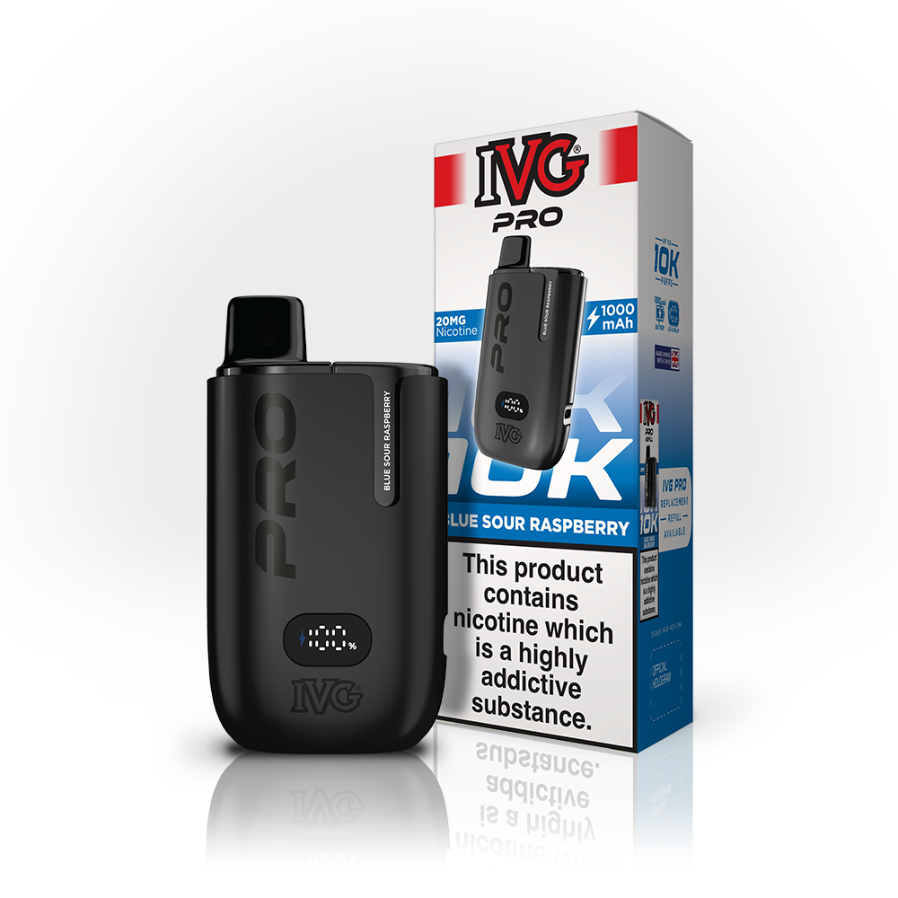Buy IVG Pro 10K Prefilled Vape Pod Kit Box of 5 Blue Sour Strawberry