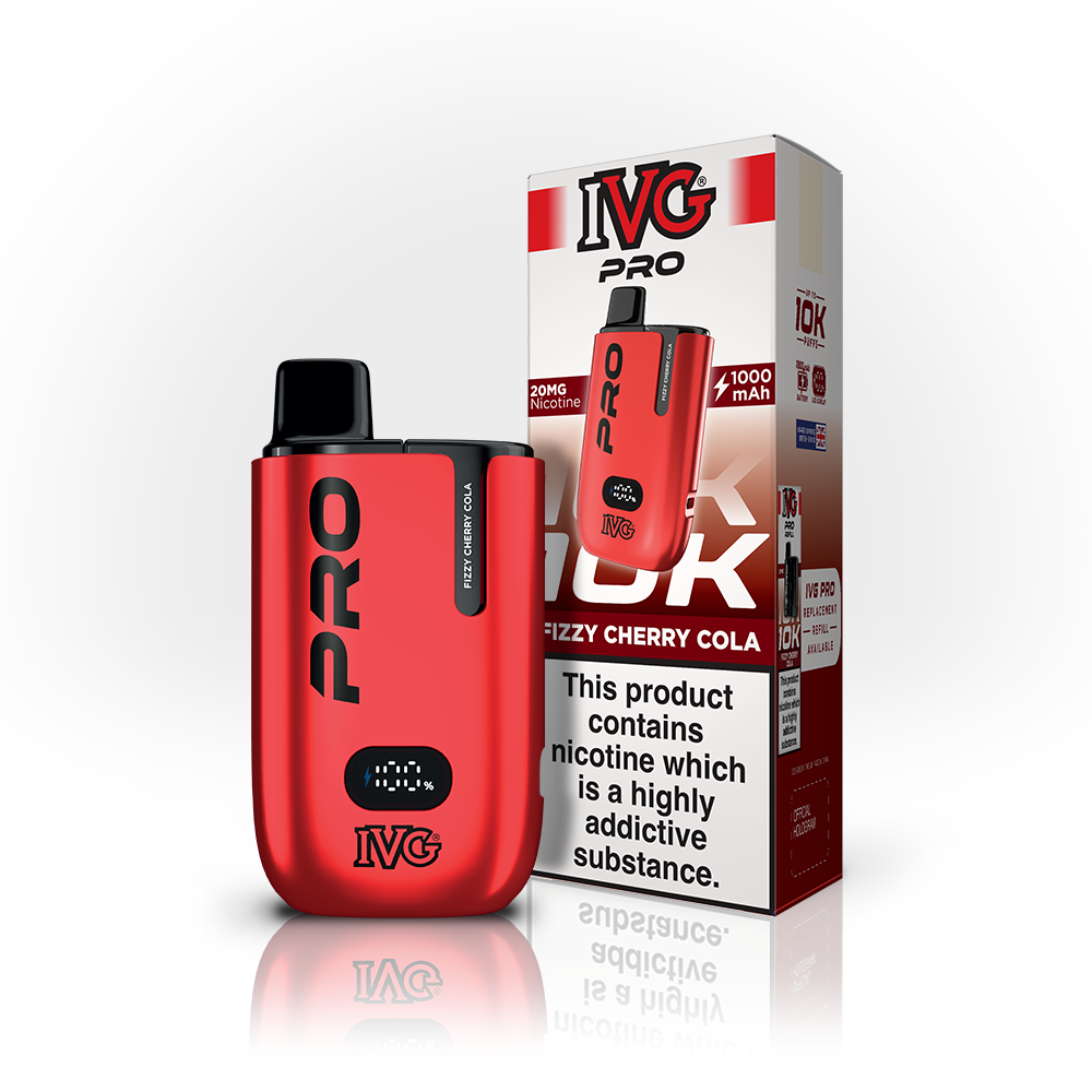 Buy IVG Pro 10K Prefilled Vape Pod Kit Box of 5 Fizzy Cherry Cola