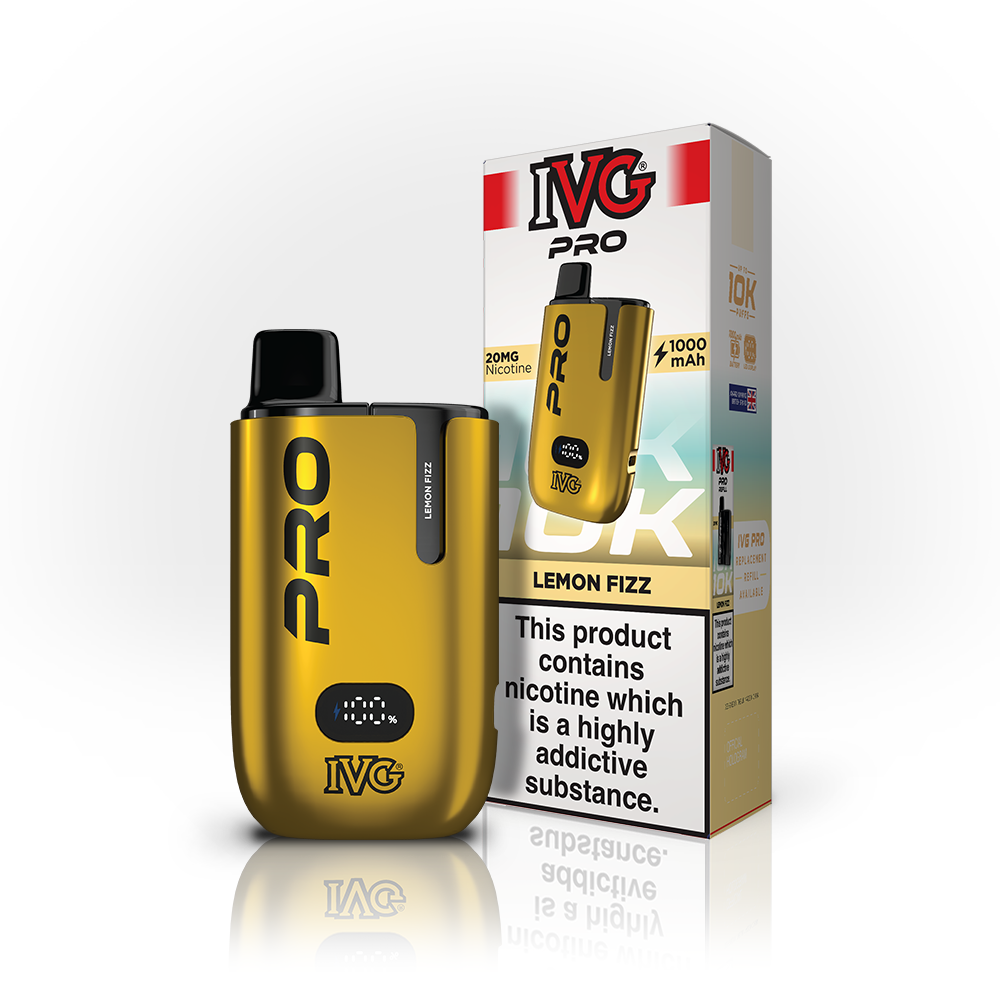 Buy IVG Pro 10K Prefilled Vape Pod Kit Box of 5 Lemon Fizz
