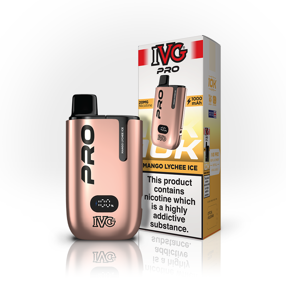 Buy IVG Pro 10K Prefilled Vape Pod Kit Box of 5 Mango Lychee Ice
