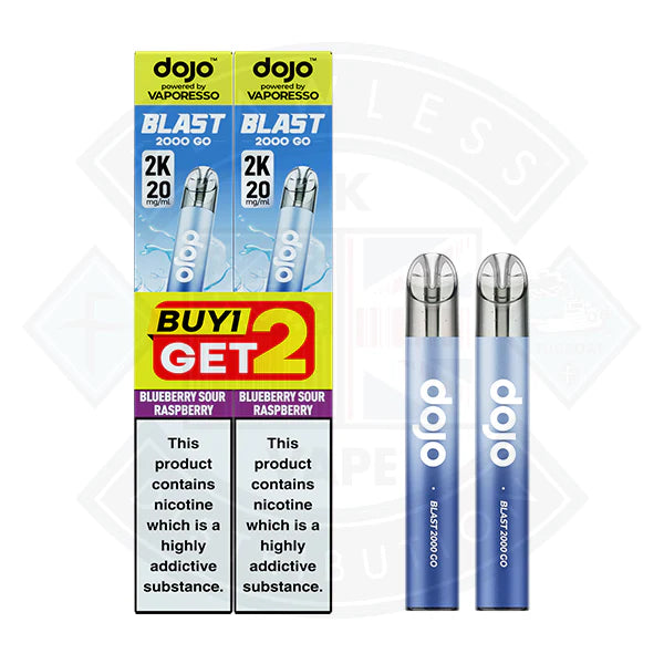 Buy Vaporesso DOJO BLAST 2000 GO TRANSPARENT KIT Bundle (20mg)