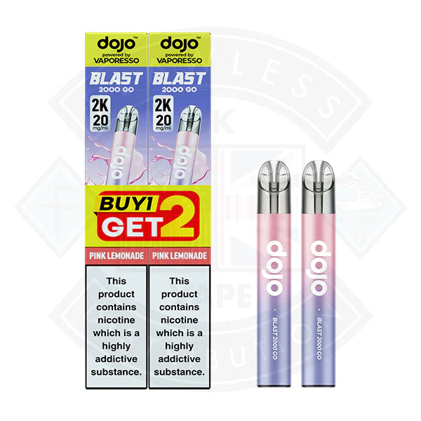 Buy Vaporesso DOJO BLAST 2000 GO TRANSPARENT KIT Bundle (20mg)