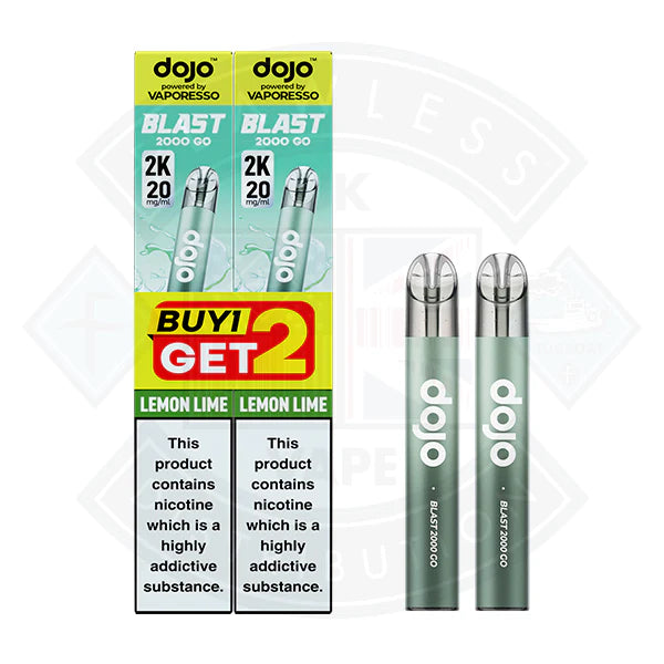 Buy Vaporesso DOJO BLAST 2000 GO TRANSPARENT KIT Bundle (20mg)
