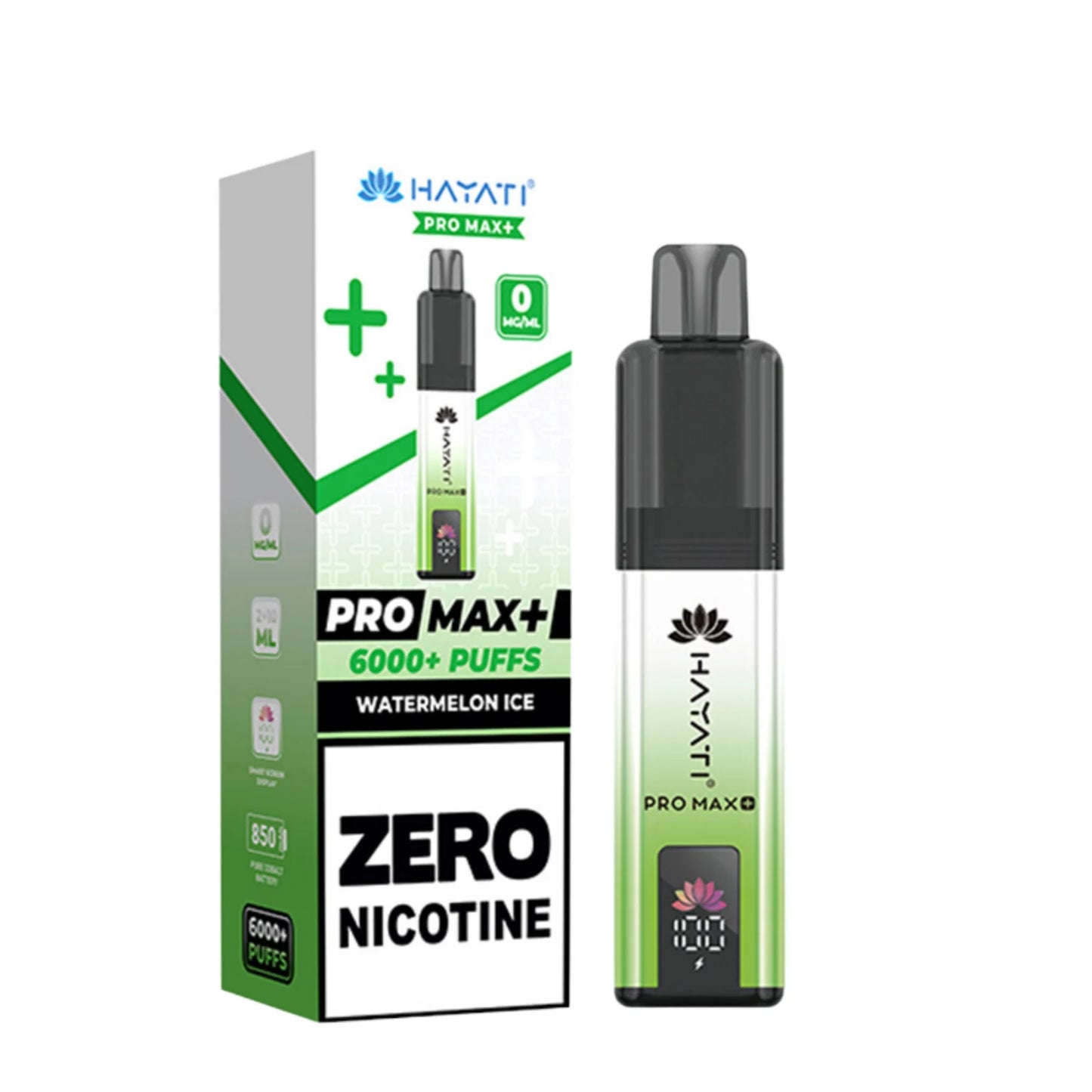 Buy 0mg Hayati Pro Max Plus 6000 Vape Kit Box of 5 Watermelon Ice 0MG