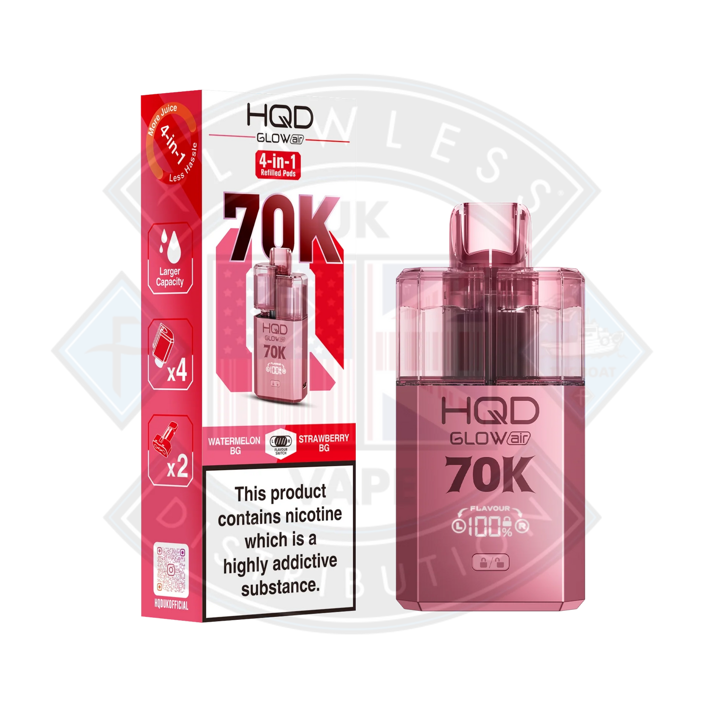Buy HQD Glow Air 70K Prefilled Pod Kit