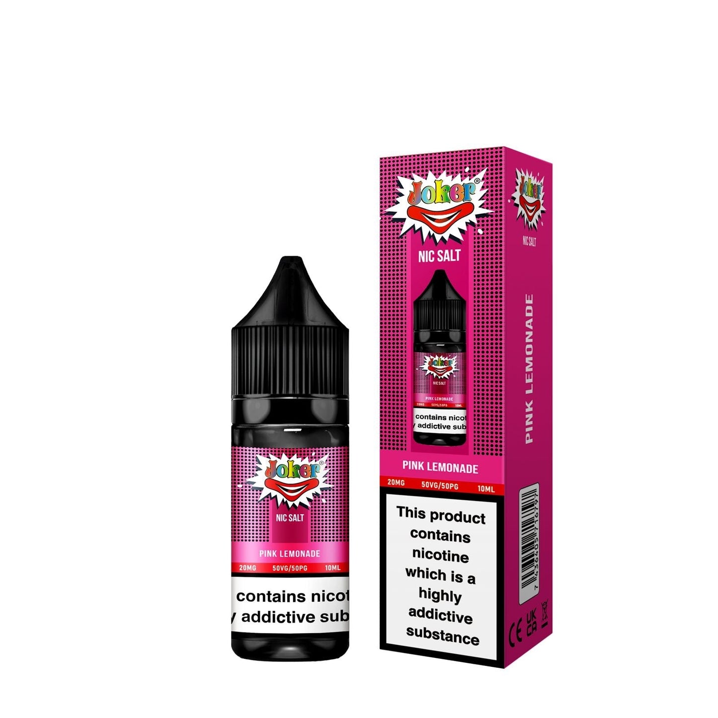 Buy Joker Nic Salt 10ml E-liquids - Box of 10 Pink Lemonade