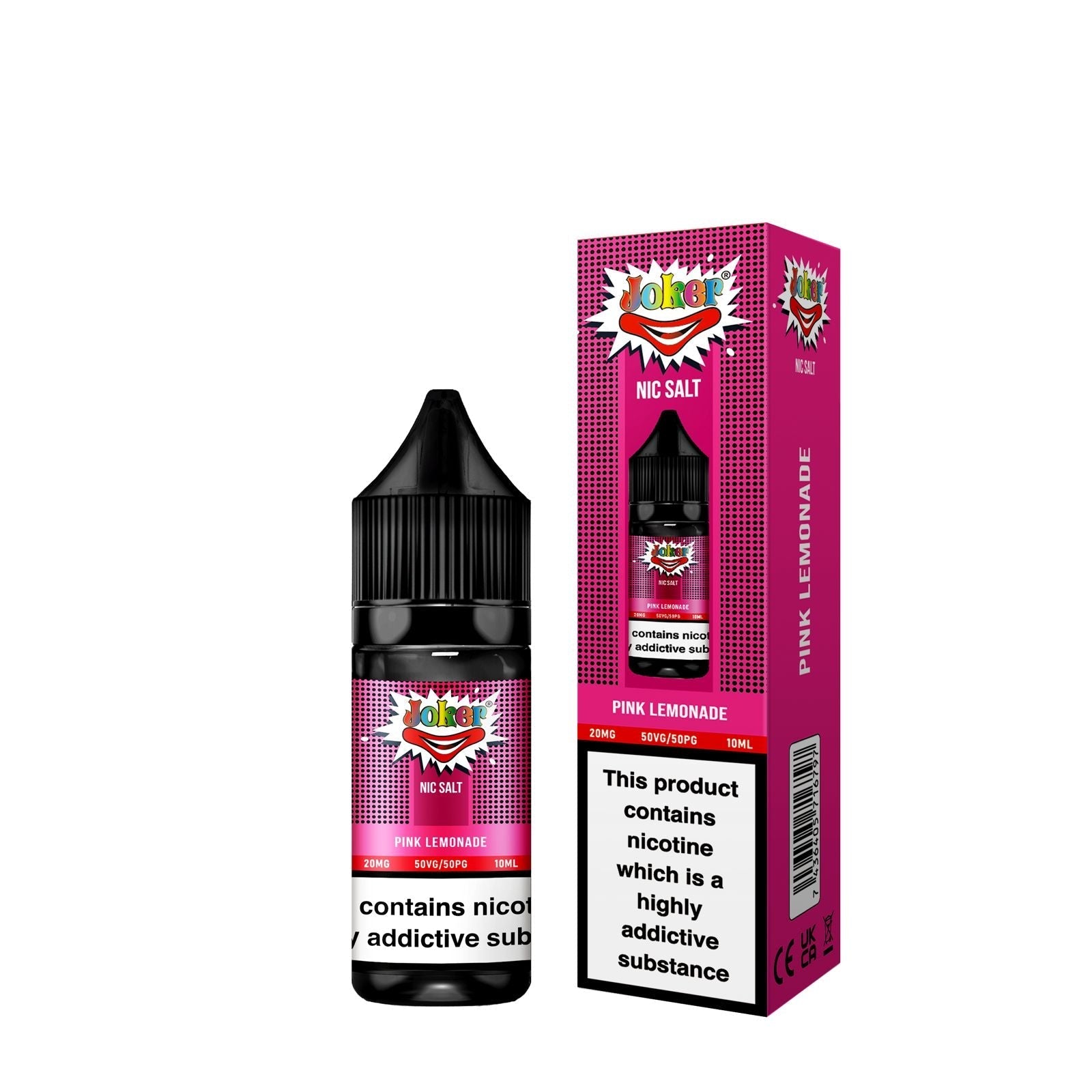 Buy Joker Nic Salt 10ml E-liquids - Box of 10 Pink Lemonade