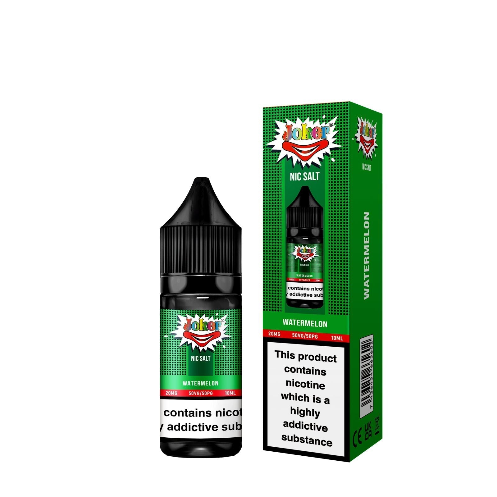 Buy Joker Nic Salt 10ml E-liquids - Box of 10 Watermelon