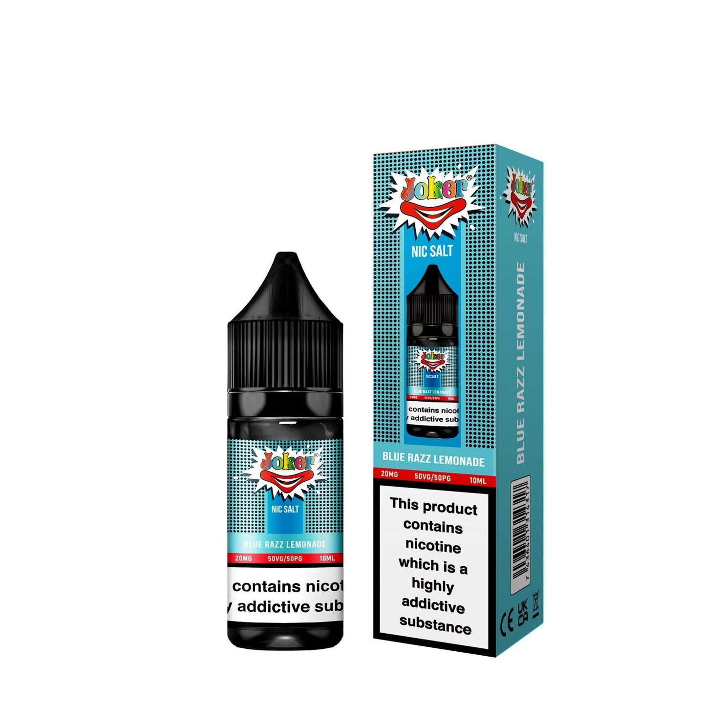 Buy Joker Nic Salt 10ml E-liquids - Box of 10 Blue Razz Lemonade
