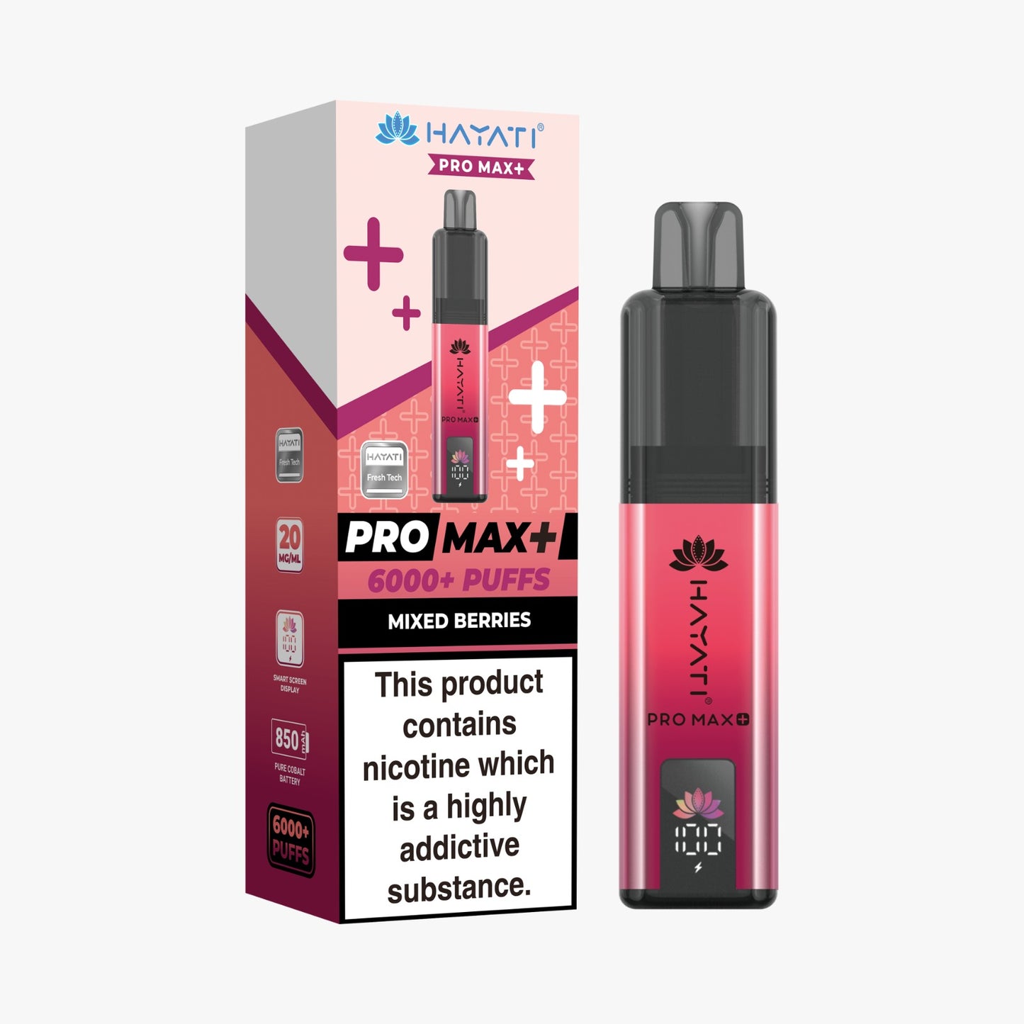 Buy Hayati Pro Max Plus 6000 Prefilled Vape Box of 5 Mixed Berries