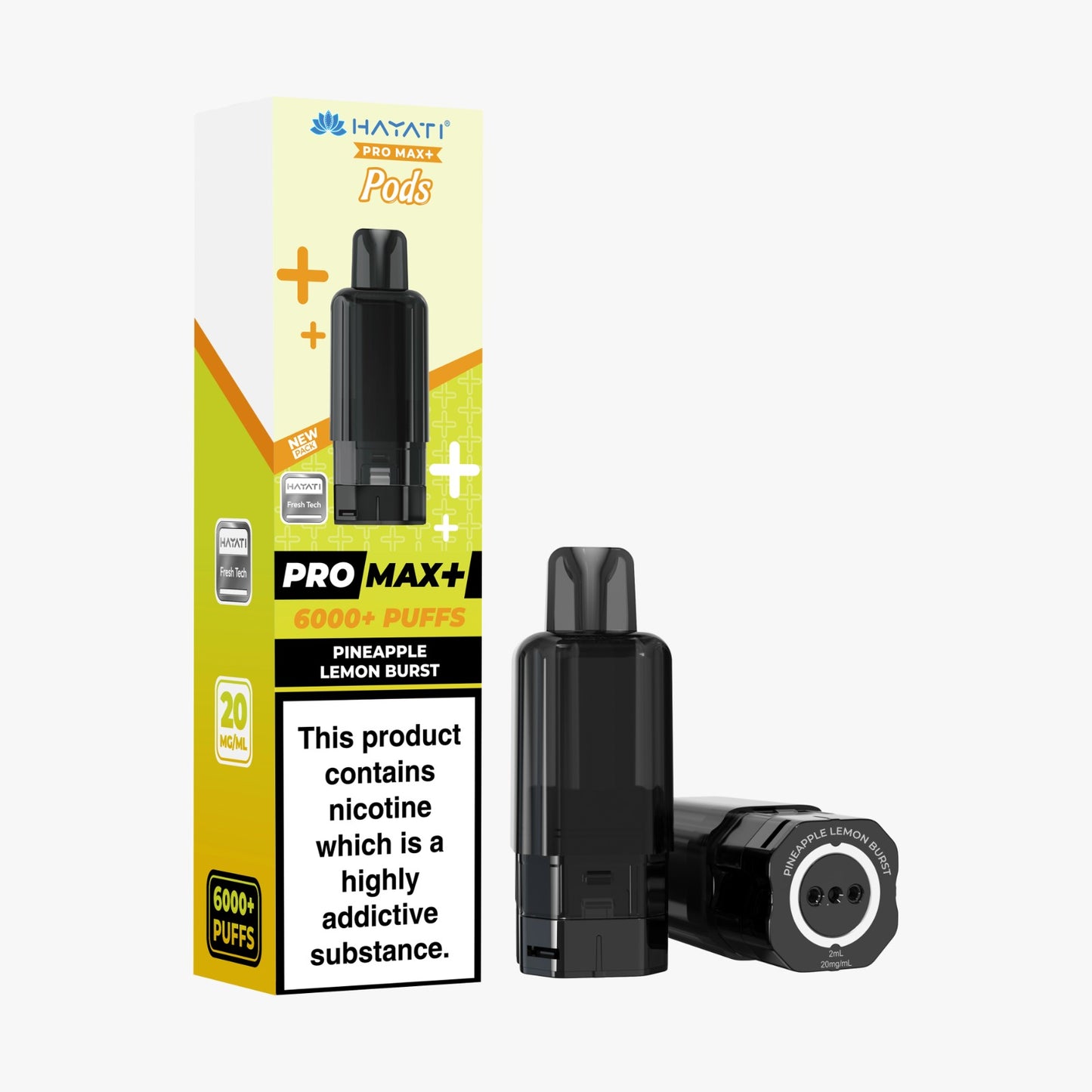 Buy Hayati Pro Max Plus 6000 Prefilled Pods Box of 5 Pineapple Lemon Burst 20mg