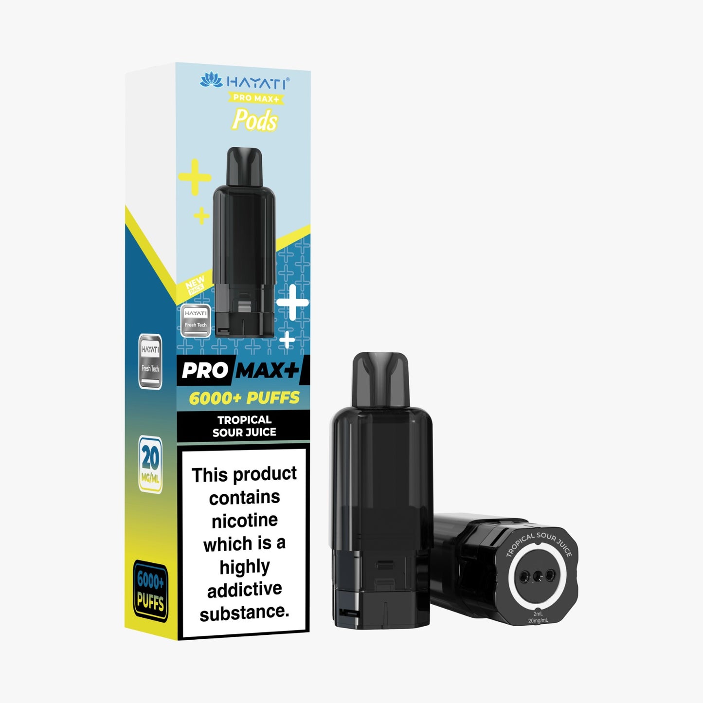 Buy Hayati Pro Max Plus 6000 Prefilled Pods Box of 5 Tropical Sour Juice 20mg