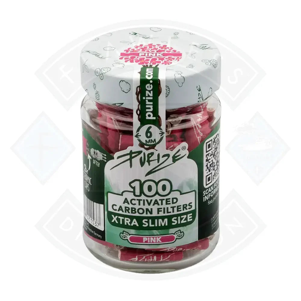 Buy Purize Activated Carbon Filter Xtra Slim Size - 6mm Pink 100pcs