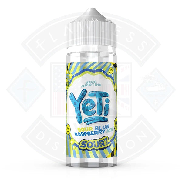 Buy Yeti Sourz Blue Raspberry Ice 0mg 100ml Shortfill E-Liquid