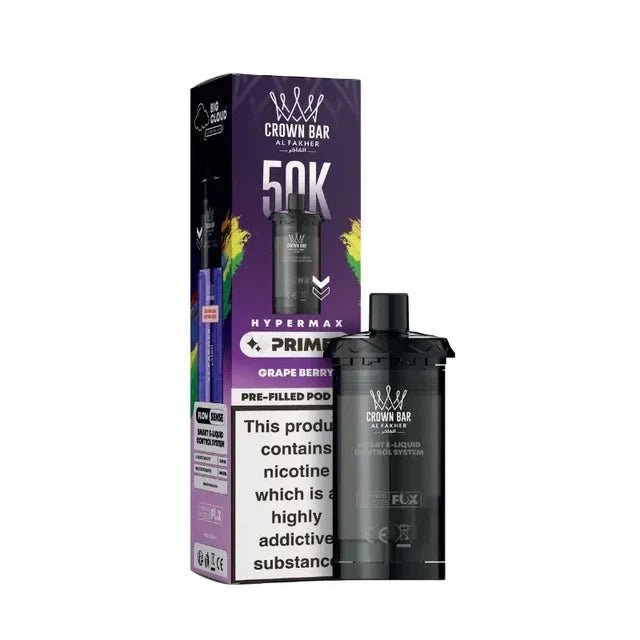 Buy Al Fakher 50k Hypermax Prime Refill Pods Pack of 5 Grape Mint
