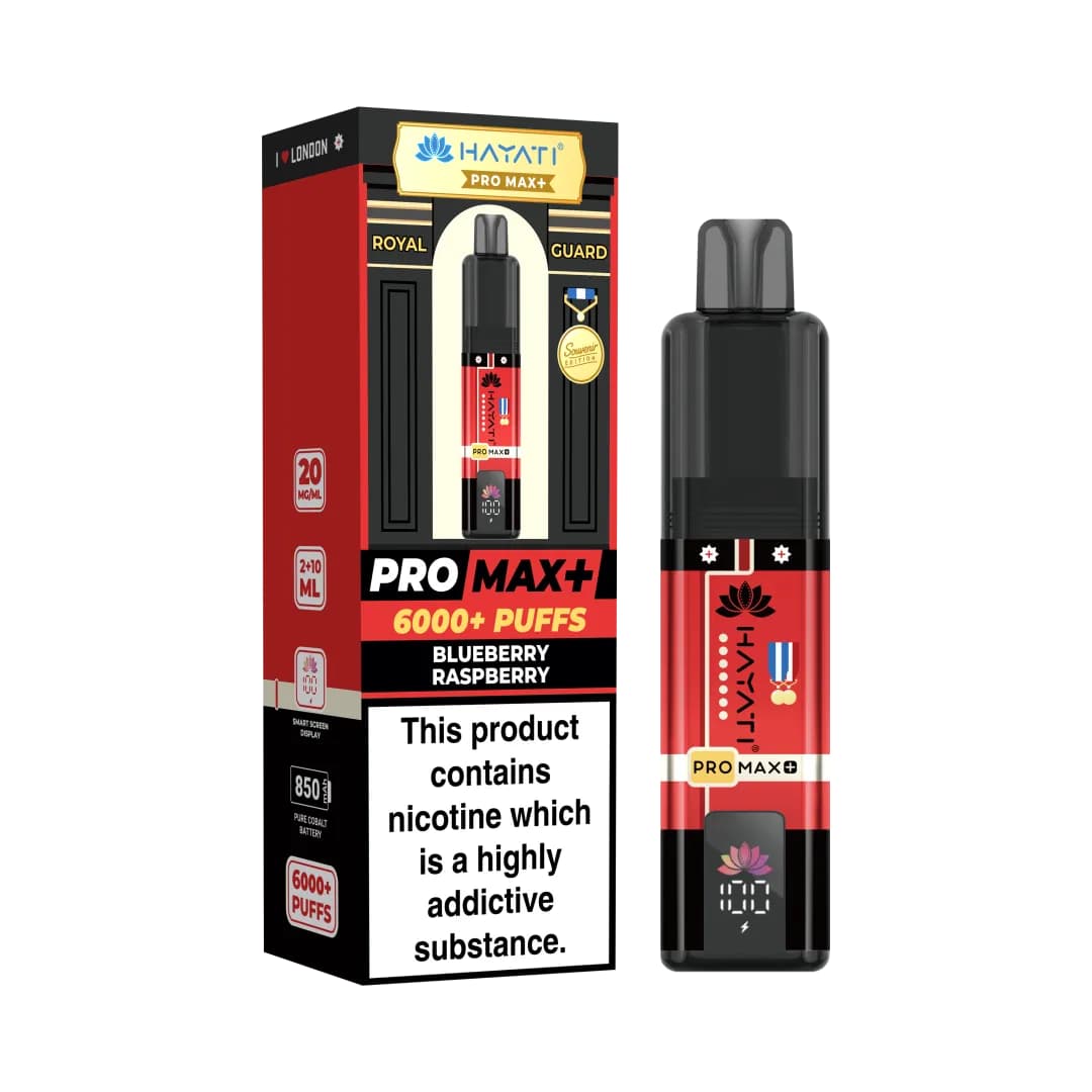 Buy Hayati Pro Max + 6k Souvenir Edition Box of 5 Blueberry Raspberry - Royal Guard