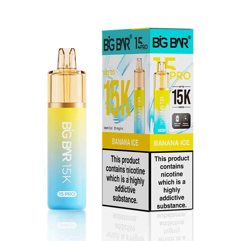 Big Bar Pro 15k Vape Kit Box of 5 - Banana Ice - vapeukwholesale