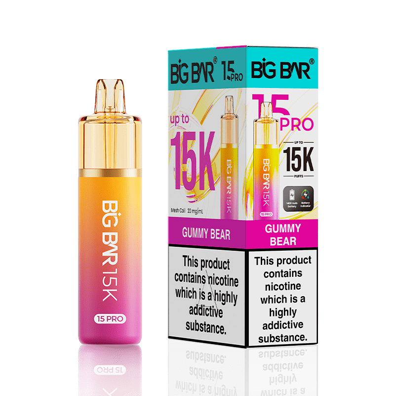 Big Bar Pro 15k Vape Kit Box of 5 - Gummy Bear - vapeukwholesale