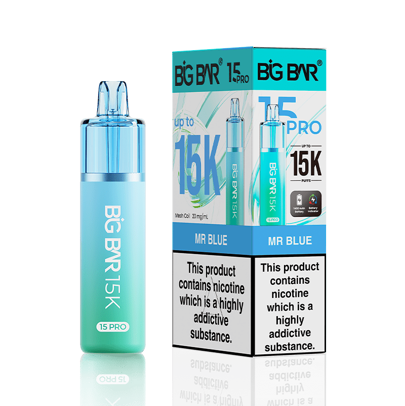 Big Bar Pro 15k Vape Kit Box of 5 - Mr Blue - vapeukwholesale