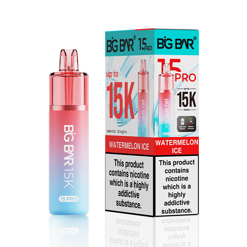 Big Bar Pro 15k Vape Kit Box of 5 - Watermelon Ice - vapeukwholesale