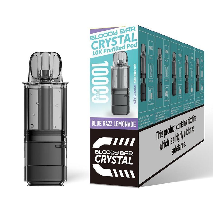 Buy Bloody Bar Crystal 10000 Replacement Pods - Pack of 5 Blue Razz Lemonade