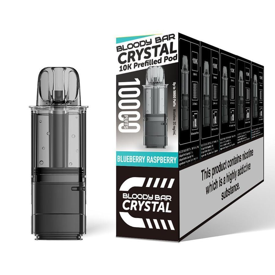 Buy Bloody Bar Crystal 10000 Replacement Pods - Pack of 5 Blueberry Raspberry