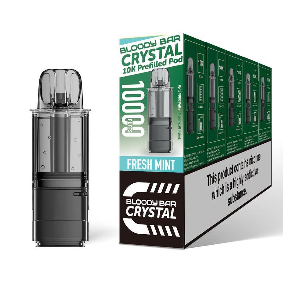 Buy Bloody Bar Crystal 10000 Replacement Pods - Pack of 5 Fresh Mint